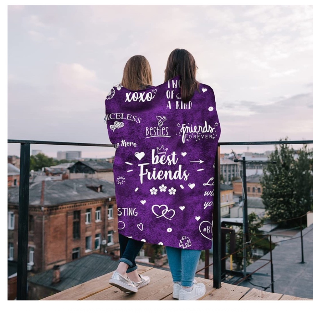 - NEW Bestie Ultra Soft Blanket Bundle with Friendship Bracelet - - Picture 4 of 8